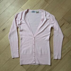 Vintage Soft Pink Cardigan Sweater
